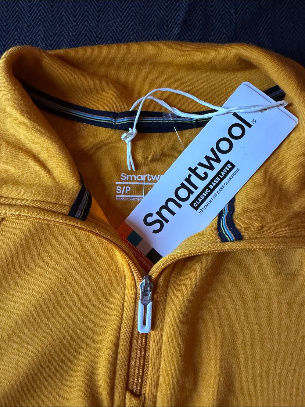 Smartwool Women’s Half-Zip Turtleneck Sweater — Mustard - Picture 4 of 9